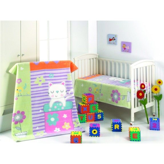 Κουβέρτα Βελουτέ Αγκαλιάς Morven Magic Baby 303 Λιλά 80x110