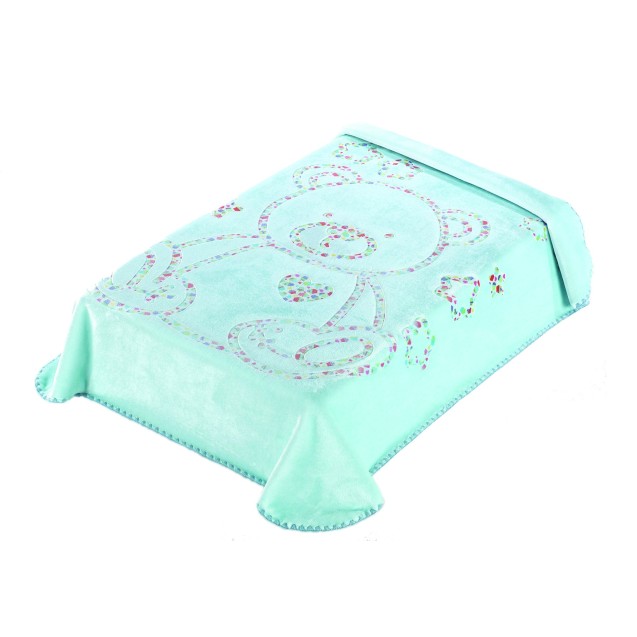 Κουβέρτα Βελουτέ Ανάγλυφη Κούνιας Morven 3D Art...