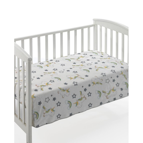 Κουβέρτα Βελουτέ Κούνιας Morven Dolcce F69 Γκρι 110x140