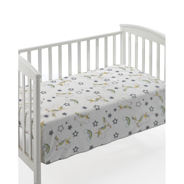 Κουβέρτα Βελουτέ Κούνιας Morven Dolcce F69 Γκρι...