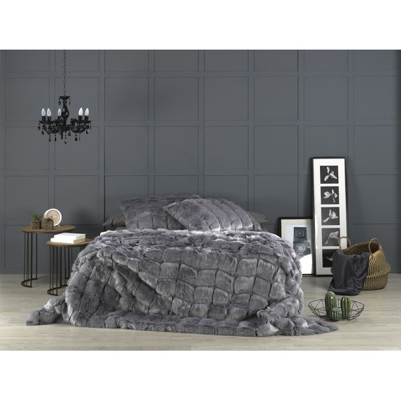 Κουβέρτα Γούνινη Υπέρδιπλη & 2 Μαξιλαροθήκες Διακόσμησης...