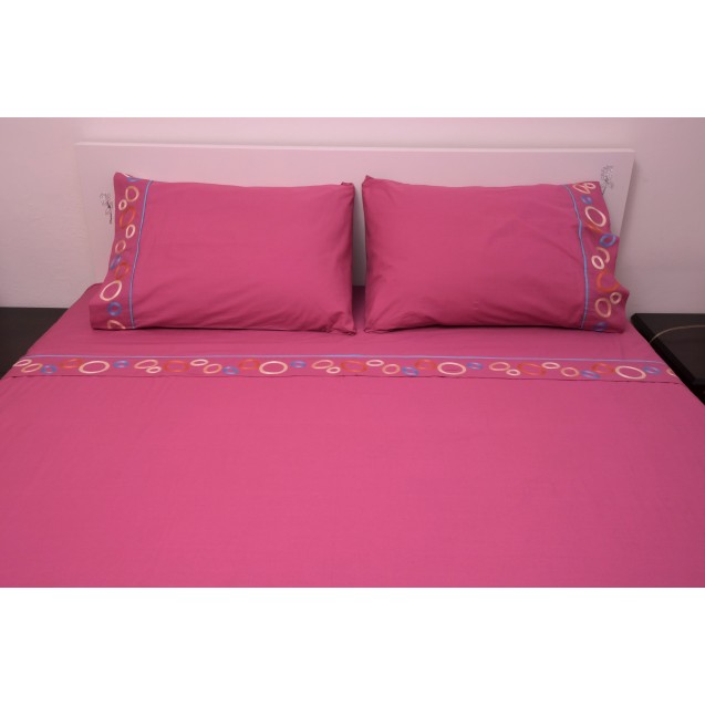 Σετ Σεντόνια Υπέρδιπλα Morven Fantacy Φούξια...