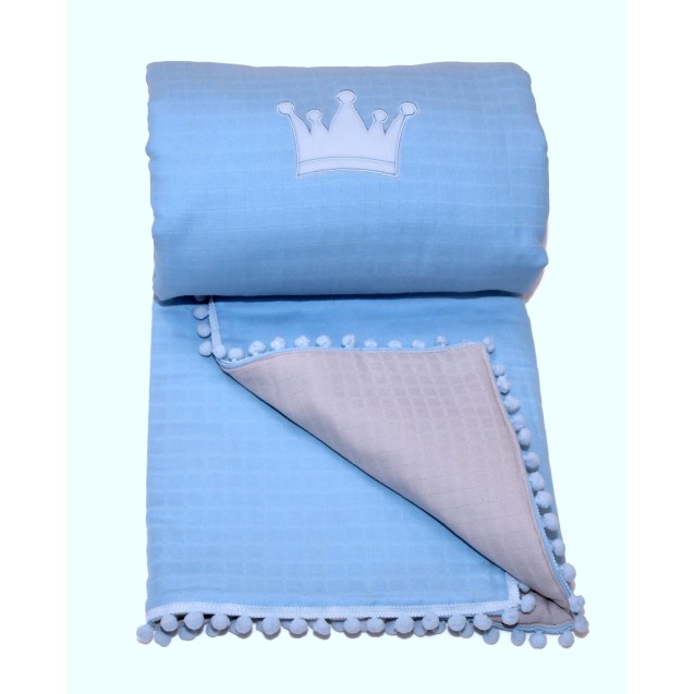 Πάπλωμα Κούνιας Morven Lolly 1904 Σιέλ 80x120