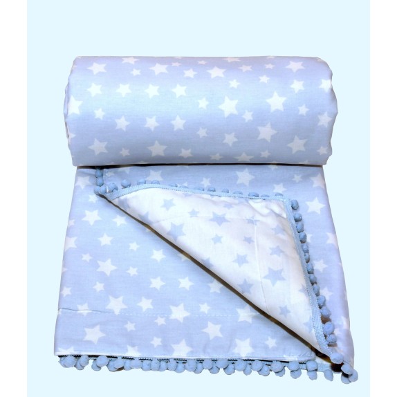 Πάπλωμα Κούνιας Morven Molly 1905 Σιέλ 80x120