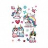 Διακοσμητικά Αυτοκόλλητα Τοίχου Ango Colorful Unicorns Large 18116