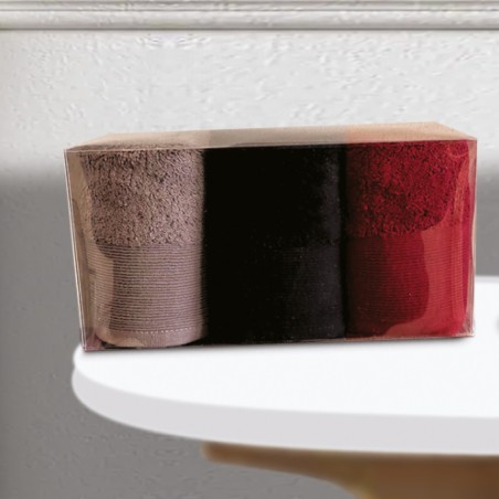 Σετ Πετσέτες Χεριών 3 Τεμαχίων Sb Home Elegante No 1