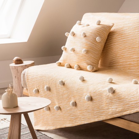 Ριχτάρι Πολυθρόνας Gofis Home Pixxy 135x180 Mustard 555/10