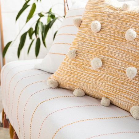 Μαξιλαροθήκη Διακόσμησης Gofis Home Pixxy 43x43 Mustard 555/10