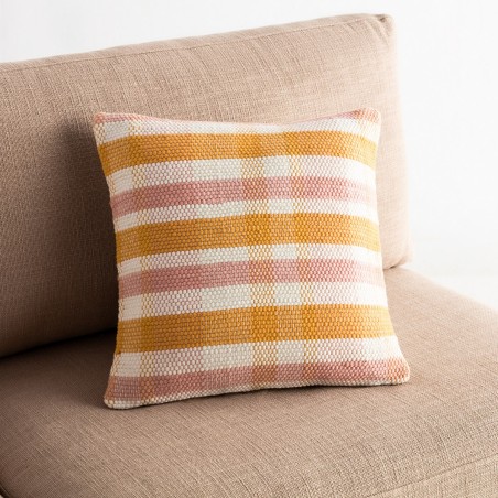 Μαξιλαροθήκη Διακόσμησης Gofis Home Tic-tac-toe 43x43 Σομόν 477/25