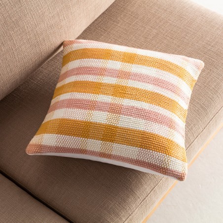 Μαξιλαροθήκη Διακόσμησης Gofis Home Tic-tac-toe 43x43 Σομόν 477/25