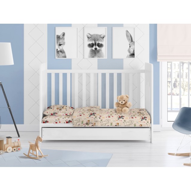 Κατωσέντονο Κούνιας Με Λάστιχο Φανελένιο Dimcol...