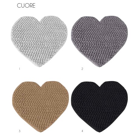 Αντιολισθητικό Πατάκι Μπάνιου Makis Tselios Cuore 1 Silver 65x65