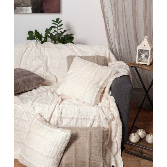 Μαξιλαροθήκη Διακόσμησης Silk Fashion Stripe Ivory 65x65