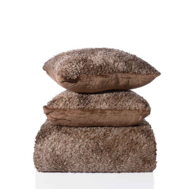 Ριχτάρι Τριθέσιου Silk Fashion Astrakan Μπέζ...