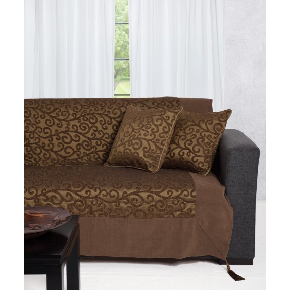 Ριχτάρι Τριθέσιου Silk Fashion 602 Κλαδί Λαδί 180x320