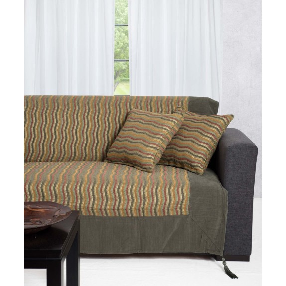 Ριχτάρι Τριθέσιου Silk Fashion 602 Κύμα Πράσινο 180x320