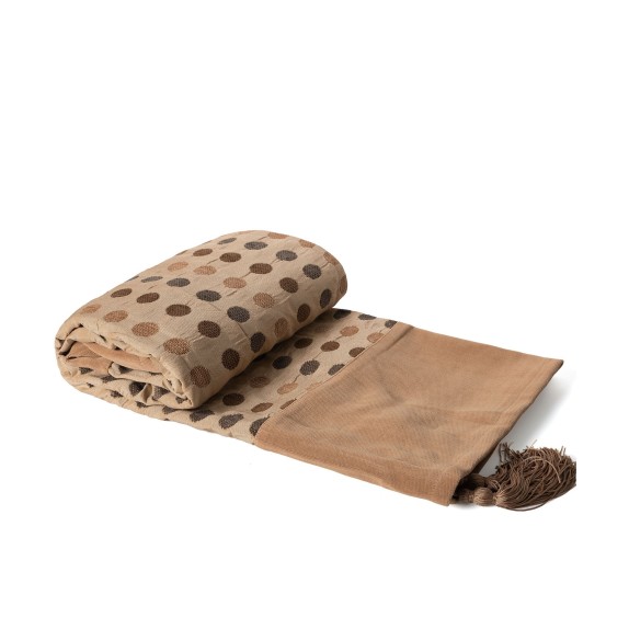  Ριχτάρι Πολυθρόνας Silk Fashion 602 Πουά Χρυσό 150x180