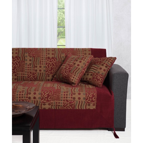 Ριχτάρι Πολυθρόνας Silk Fashion 602 Πυκνό Μπορντώ 150x180