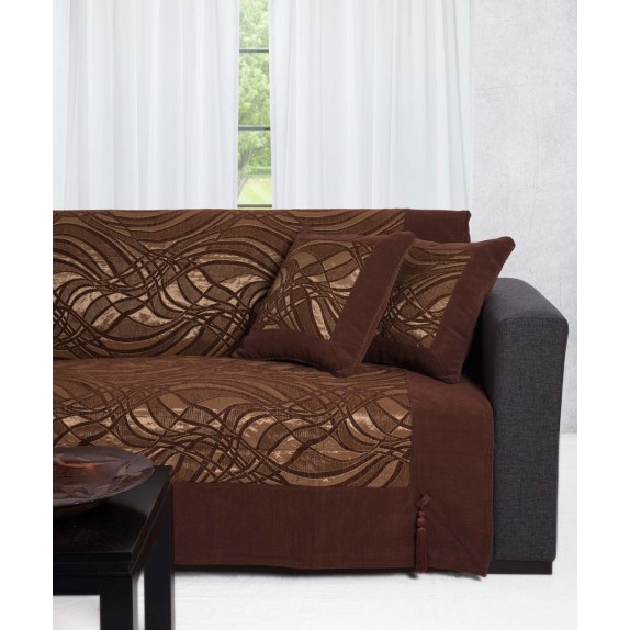 Μαξιλαροθήκη Διακόσμησης Silk Fashion 911 Καφέ 45x45