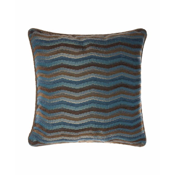 Μαξιλαροθήκη Διακόσμησης Silk Fashion 602 Κύμα Μπλε 45x45