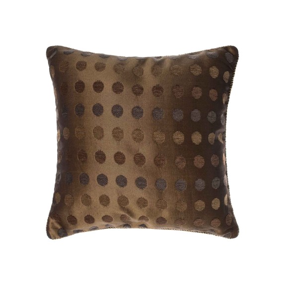 Μαξιλαροθήκη Διακόσμησης Silk Fashion 602 Πουά Λαδί 45x45