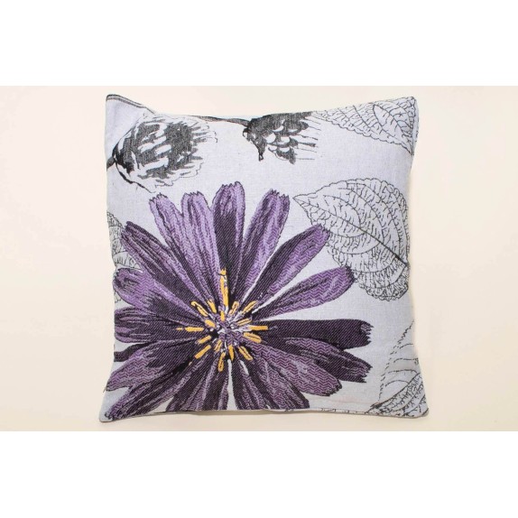 Μαξιλαροθήκη Διακόσμησης Silk Fashion Flower Purple 45x45