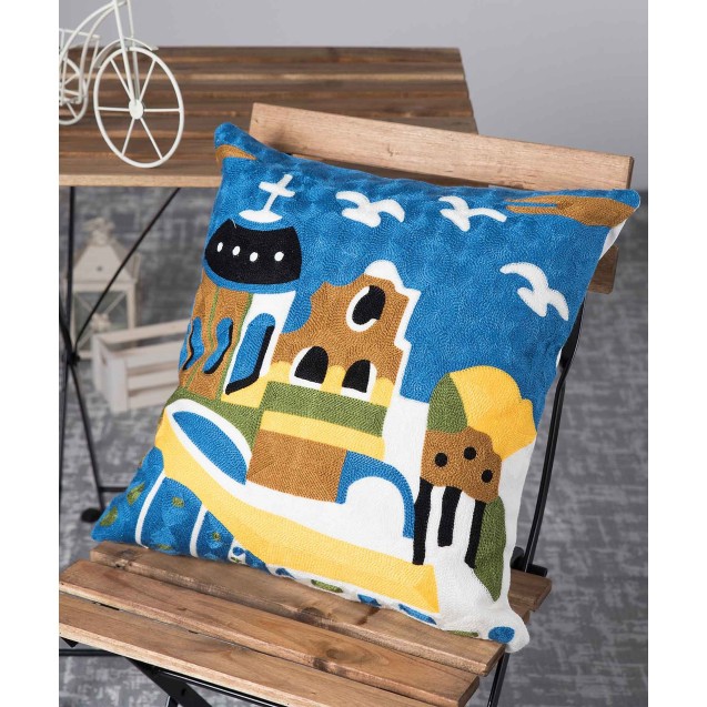 Μαξιλάρι Διακόσμησης Silk Fashion Πολύγαζο76 45x45