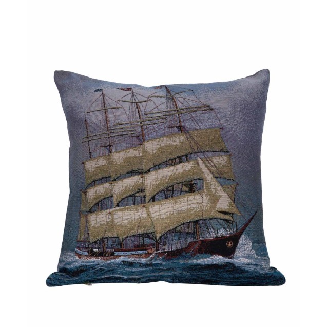 Μαξιλαροθήκη Διακόσμησης Silk Fashion Καράβι2...