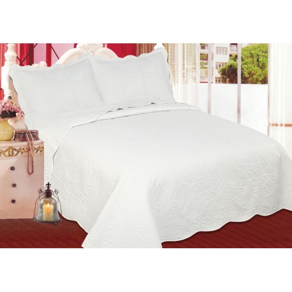 Σετ Κουβερλί Μονό Silk Fashion Λαχούρι Cream & Cream 160x220