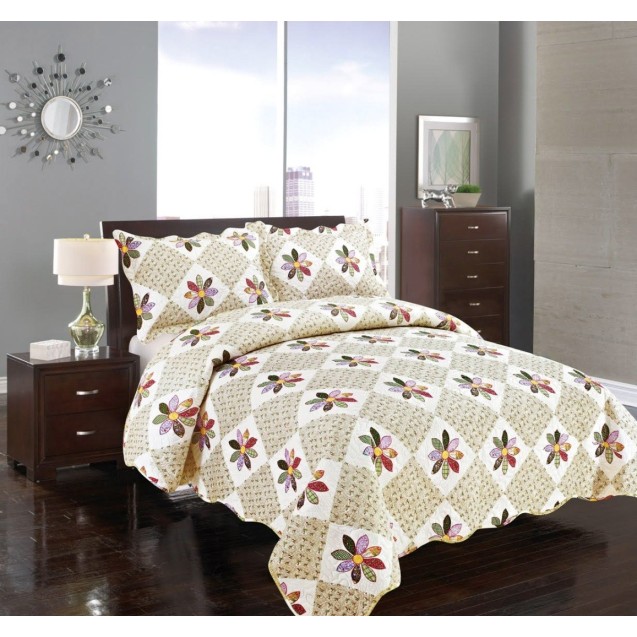 Σετ Κουβερλί Υπέρδιπλο Silk Fashion Μαργαρίτα...