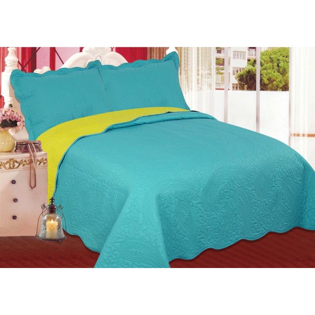 Σετ Κουβερλί Υπέρδιπλο Silk Fashion Λαχούρι...