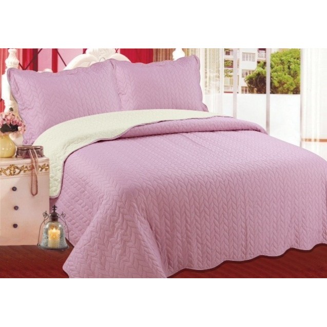 Σετ Κουβερλί Υπέρδιπλο Silk Fashion Φύλλο...