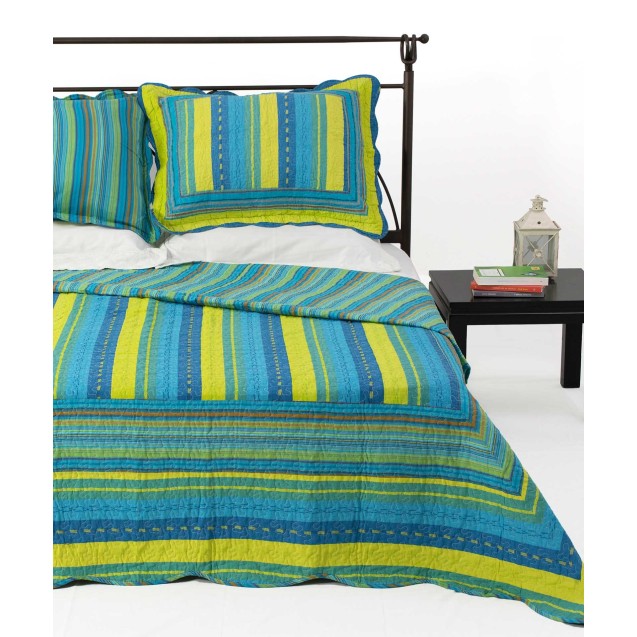 Σετ Κουβερλί Υπέρδιπλο Silk Fashion 8013 Μπλέ...