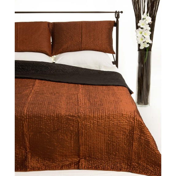 Σετ Κουβερλί Υπέρδιπλο Silk Fashion 6330 Κεραμιδί 220x240