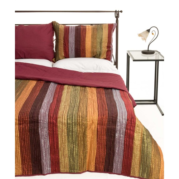 Σετ Κουβερλί Υπέρδιπλο Silk Fashion 6329 Μπορντώ 220x240