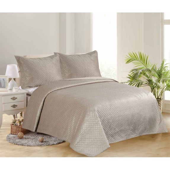 Σετ Κουβερλί Υπέρδιπλο Silk Fashion Supersoft Νταμάκι...