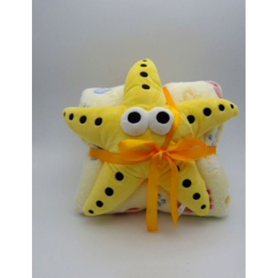 Σετ Βρεφική Κουβέρτα και Κουκλάκι Silk Fashion Αστερίας...