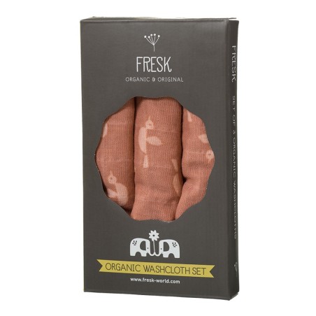 Σετ Πετσετάκια Πλυσίματος 3 Τεμαχίων Fresk Birds FR-F112-02