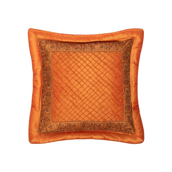 Μαξιλαροθήκη Διακόσμησης Silk Fashion Μπουρλέ Πορτοκαλί...