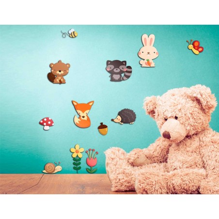 Αυτοκόλλητα 3 επιπέδων Μ Happy Forest 14505