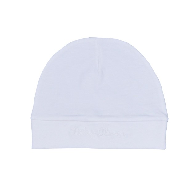 Βρεφικό Σκουφάκι Ζέρσευ Baby Oliver Des. 10 Λευκό
