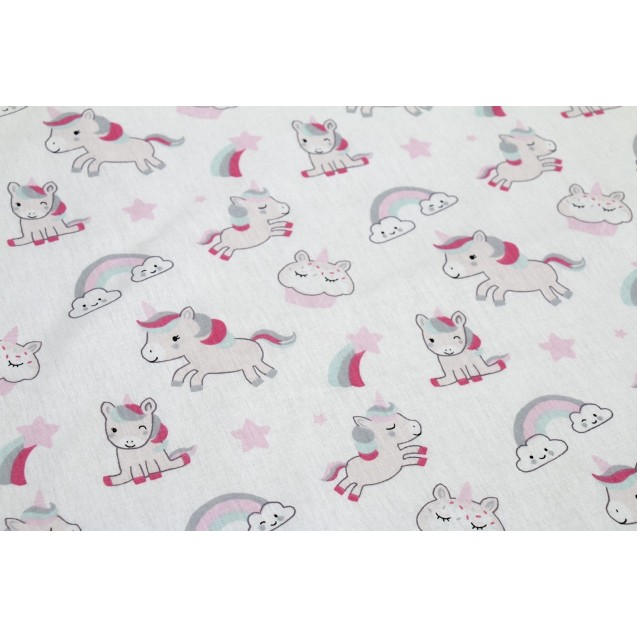 Πάνα Χασέ Dimcol Unicorn 108 White-Pink 80x80