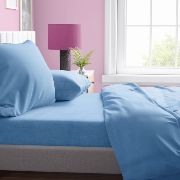 Παπλωματοθήκη Υπέρδιπλη Dimcol Solid 498 Sky Blue 220x240