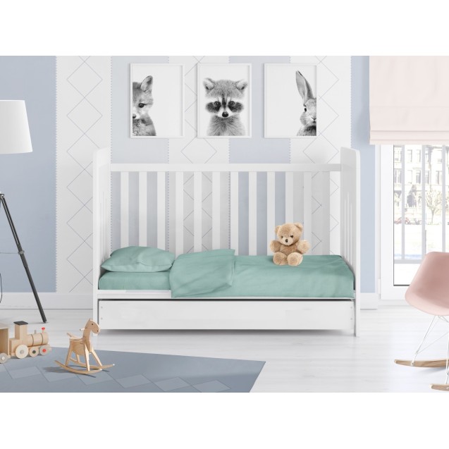 Παπλωματοθήκη Κούνιας Dimcol Solid 497 Aqua...