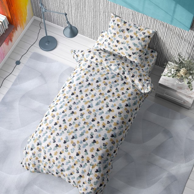 Σετ Σεντόνια Μονά 3 Τεμαχίων Dimcol Hearts 11...