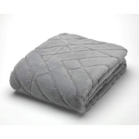 Σετ Γούνινη Κουβέρτα Υπέρδιπλη Morven Kaplan K08 Γκρι 230x250