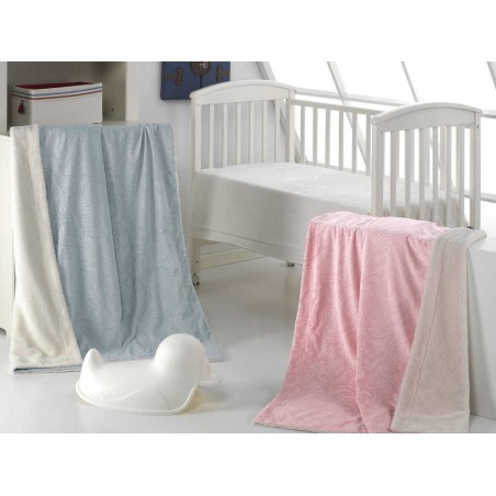 Κουβέρτα Κούνιας Morven Capricho B27 Σιέλ 110x140