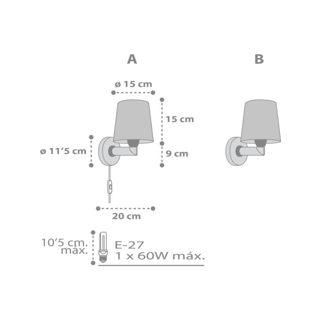 Παιδική Απλίκα Τοίχου Ango Starlight White 82219 B