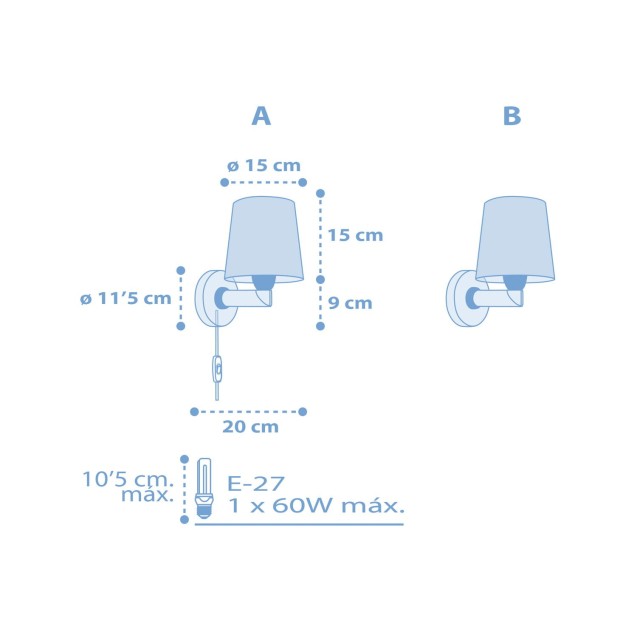 Παιδική Απλίκα Τοίχου Ango Starlight Blue 82219 Τ