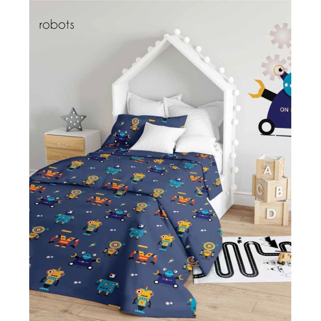 Σετ Παπλωματοθήκη Μονή 2 Τεμαχίων Makis Tselios...